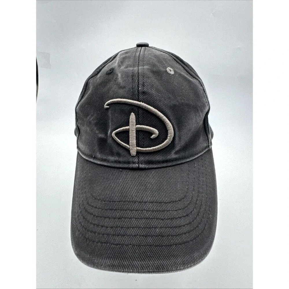 Black Hat Walt Disney World Golf Hat Cap Black “D” With Tee Embroidered Canvas